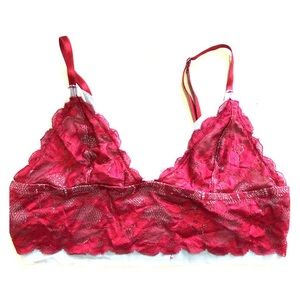Free People red and gray blue bralette*Size S
